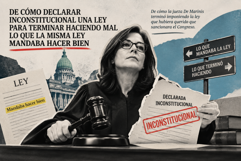 DE CÓMO DECLARAR INCONSTITUCIONAL UNA LEY PARA TERMINAR HACIENDO MAL LO QUE LA MISMA LEY MANDABA HACER BIEN